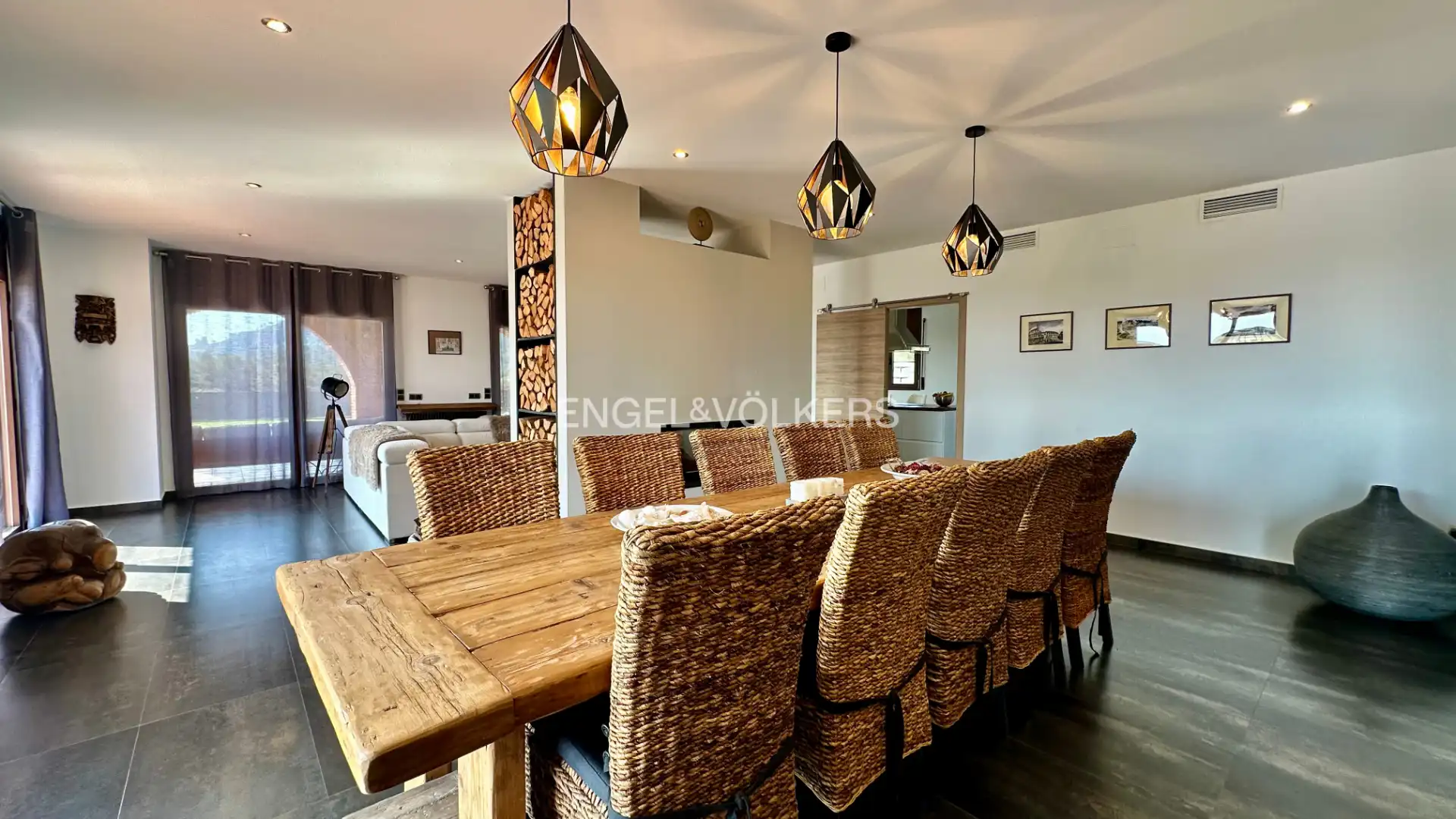 Dining room of Houses for sale in Vilanova d'Escornalbou  with Air Conditioner, Heating and Private garden