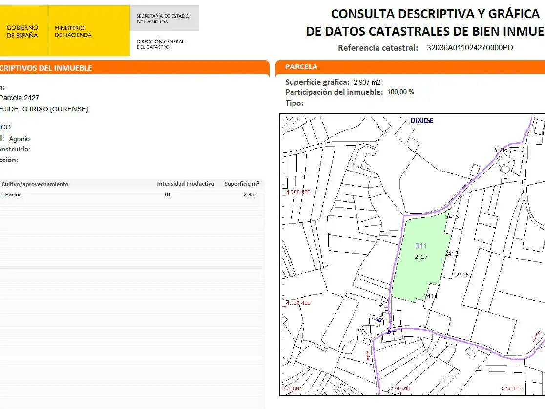 Terreno en venta en O Irixo