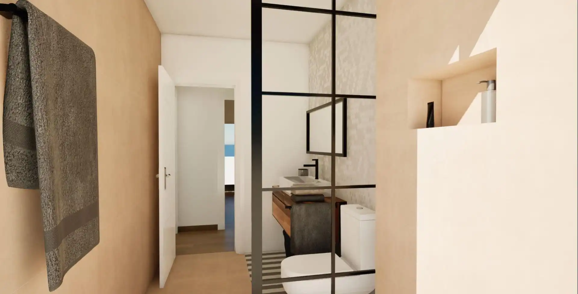 Badezimmer von Erdgeschoss zum Verkauf in Mataró mit Klimaanlage und Heizung