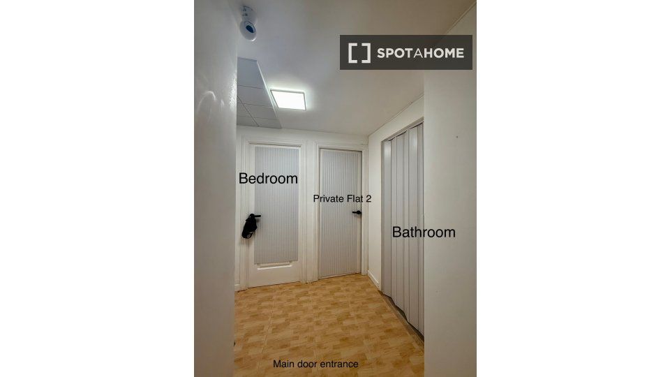 Habitación de Piso de alquiler en  Madrid Capital con Aire acondicionado, Calefacción y Amueblado