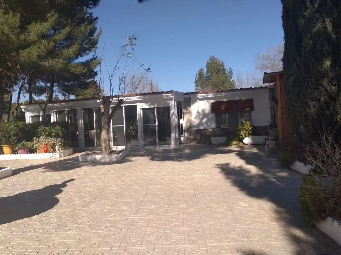 Vista exterior de Finca rústica en venda en Sax amb Aire condicionat i Piscina