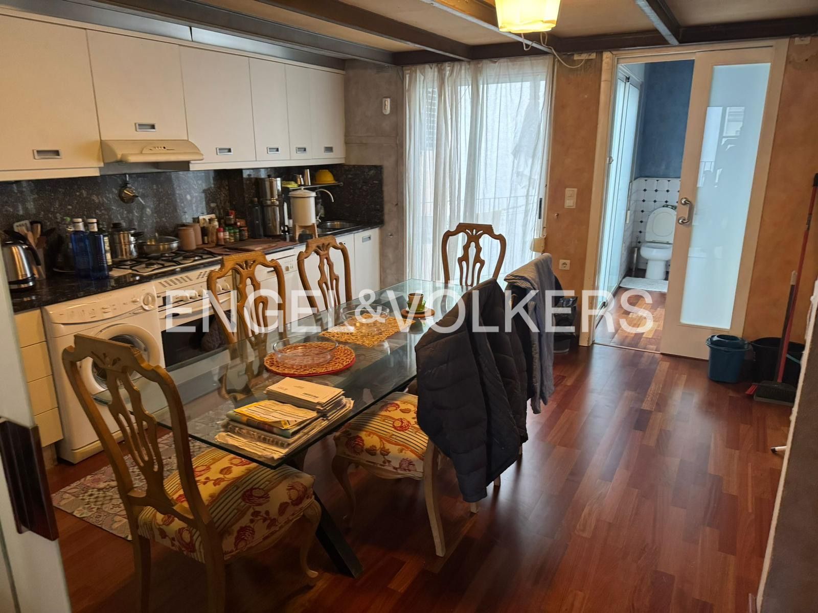Dining room of Flat for rent in  Valencia Capital  with Air Conditioner, Heating and Parquet flooring