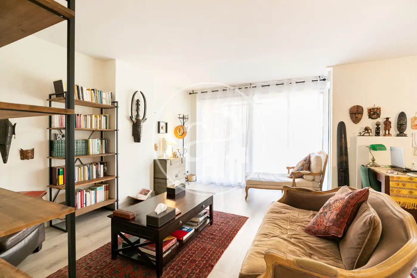 Sala de estar de Piso en venta en Barcelona con Aire acondicionado, Calefacción y Jardín privado