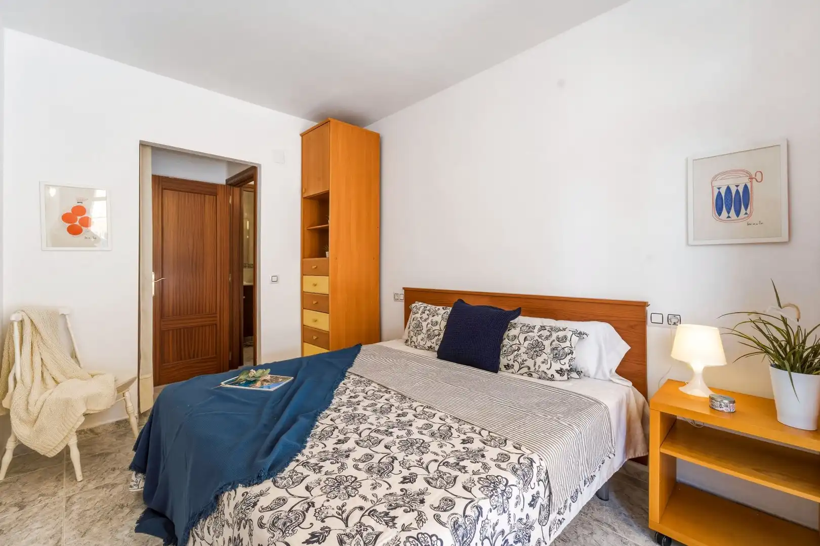Schlafzimmer von Wohnung zum Verkauf in Lloret de Mar mit Klimaanlage, Heizung und Terrasse