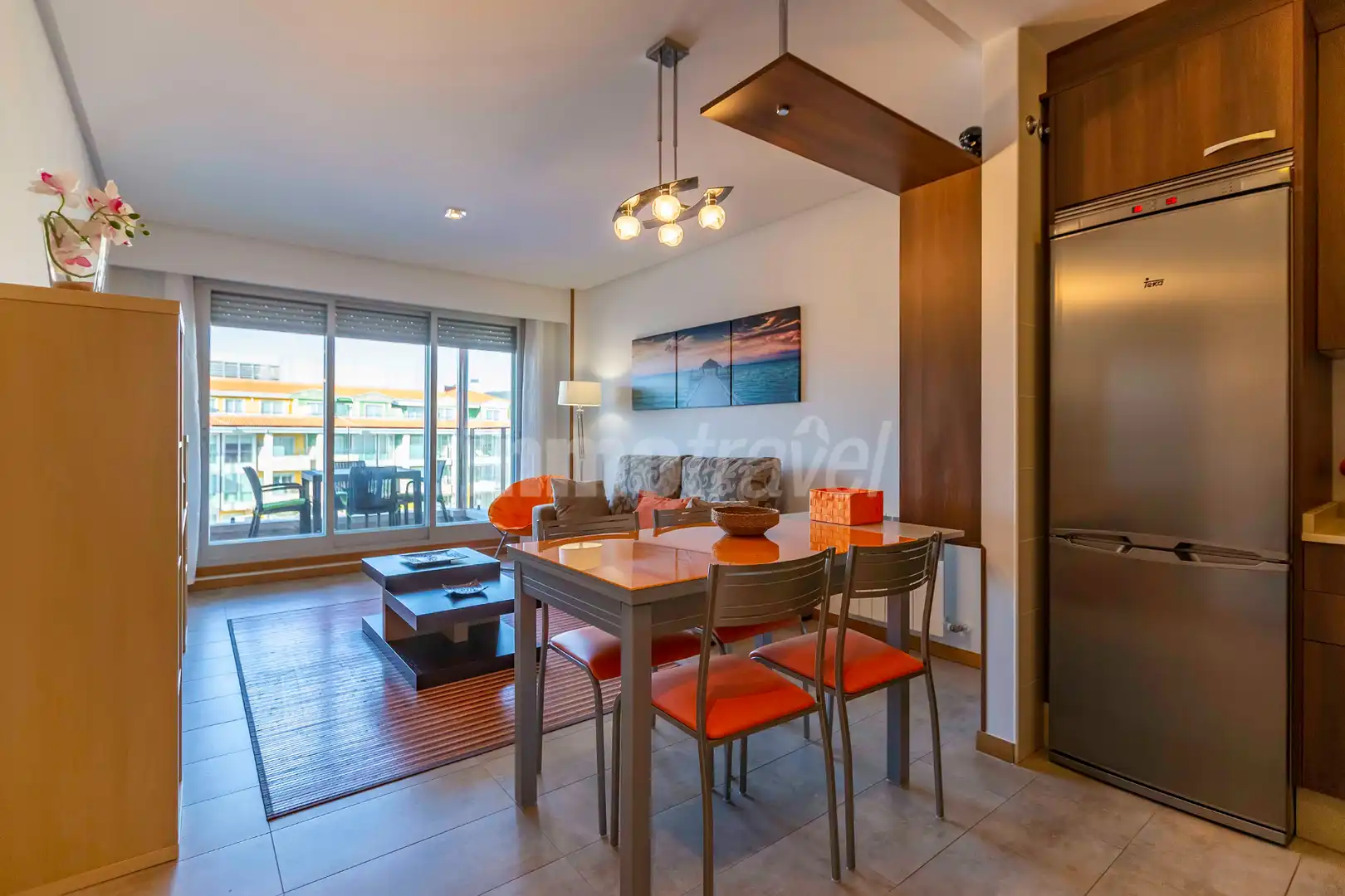 Comedor de Apartamento de alquiler en Sanxenxo con Terraza, Amueblado y Horno