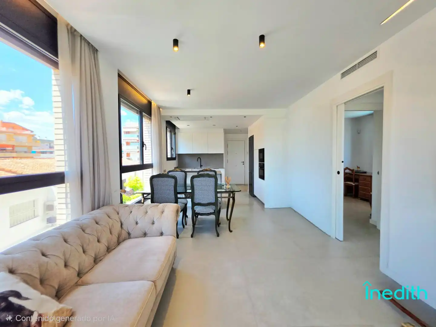 Wohnzimmer von Wohnung zum Verkauf in Calafell mit Klimaanlage, Heizung und Terrasse