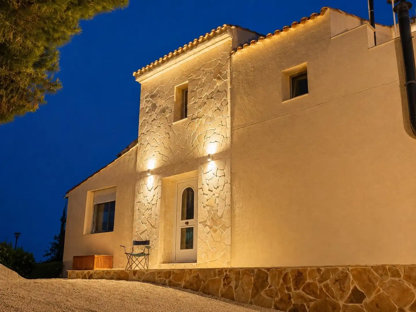 Vista exterior de Casa o xalet en venda en Aspe amb Jardí privat, Terrassa i Traster