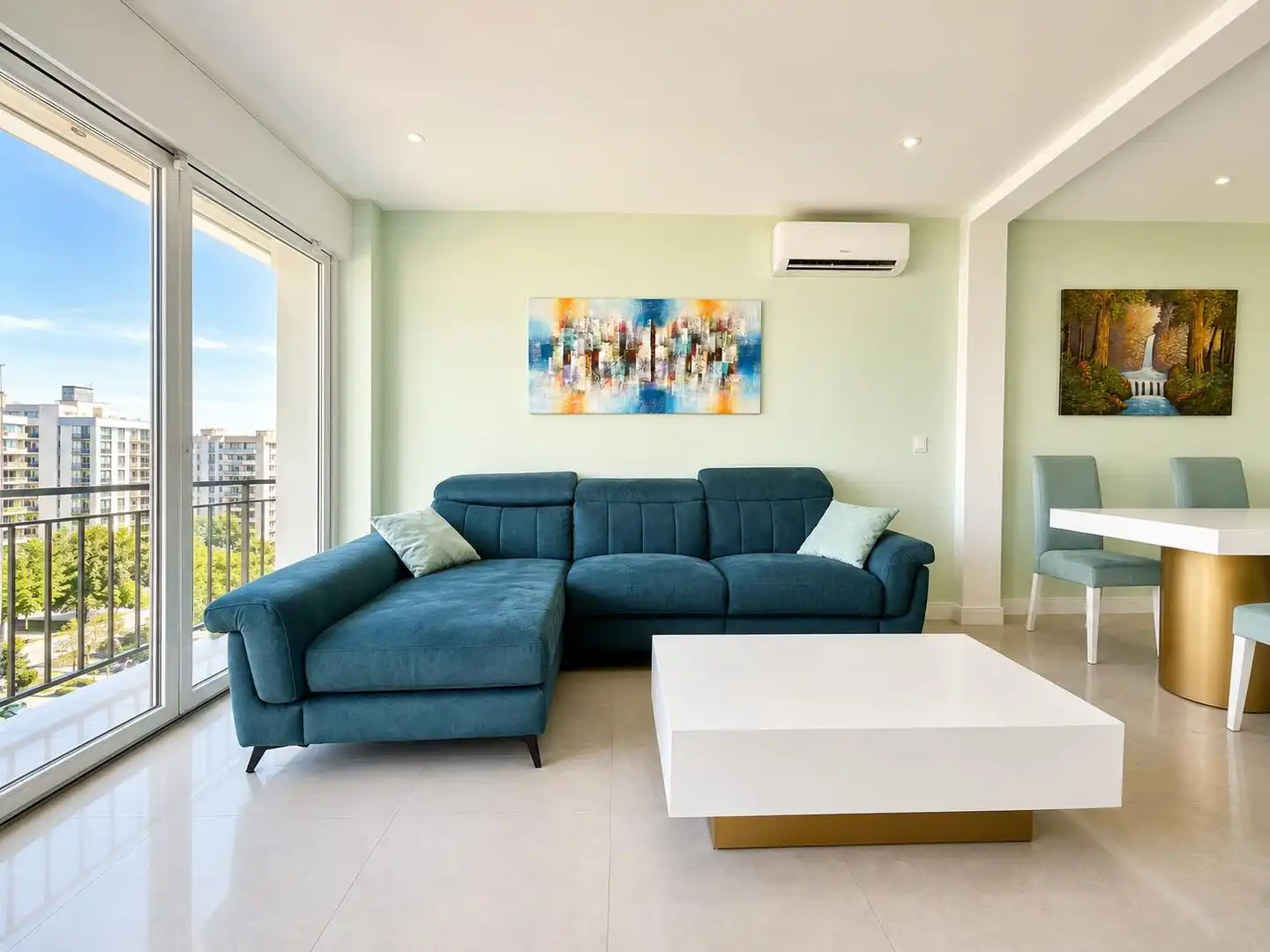 Sala de estar de Piso en venta en Málaga con Aire acondicionado y Balcón