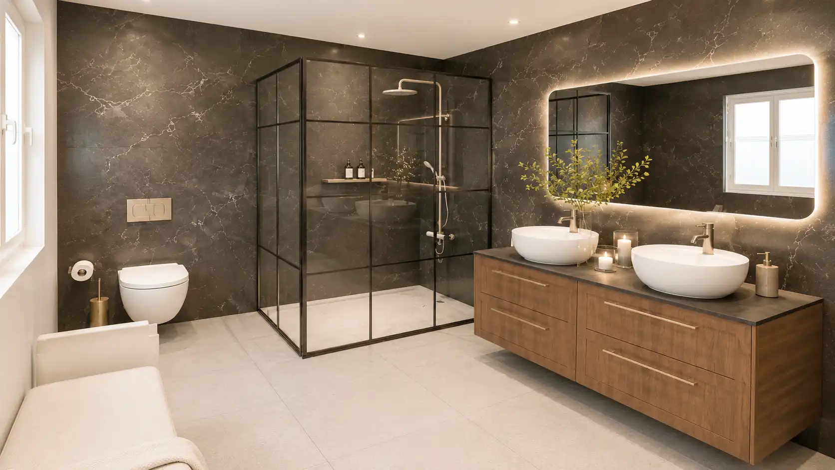 Baño de Casa o chalet en venta en El Rosario con Aire acondicionado, Jardín privado y Terraza