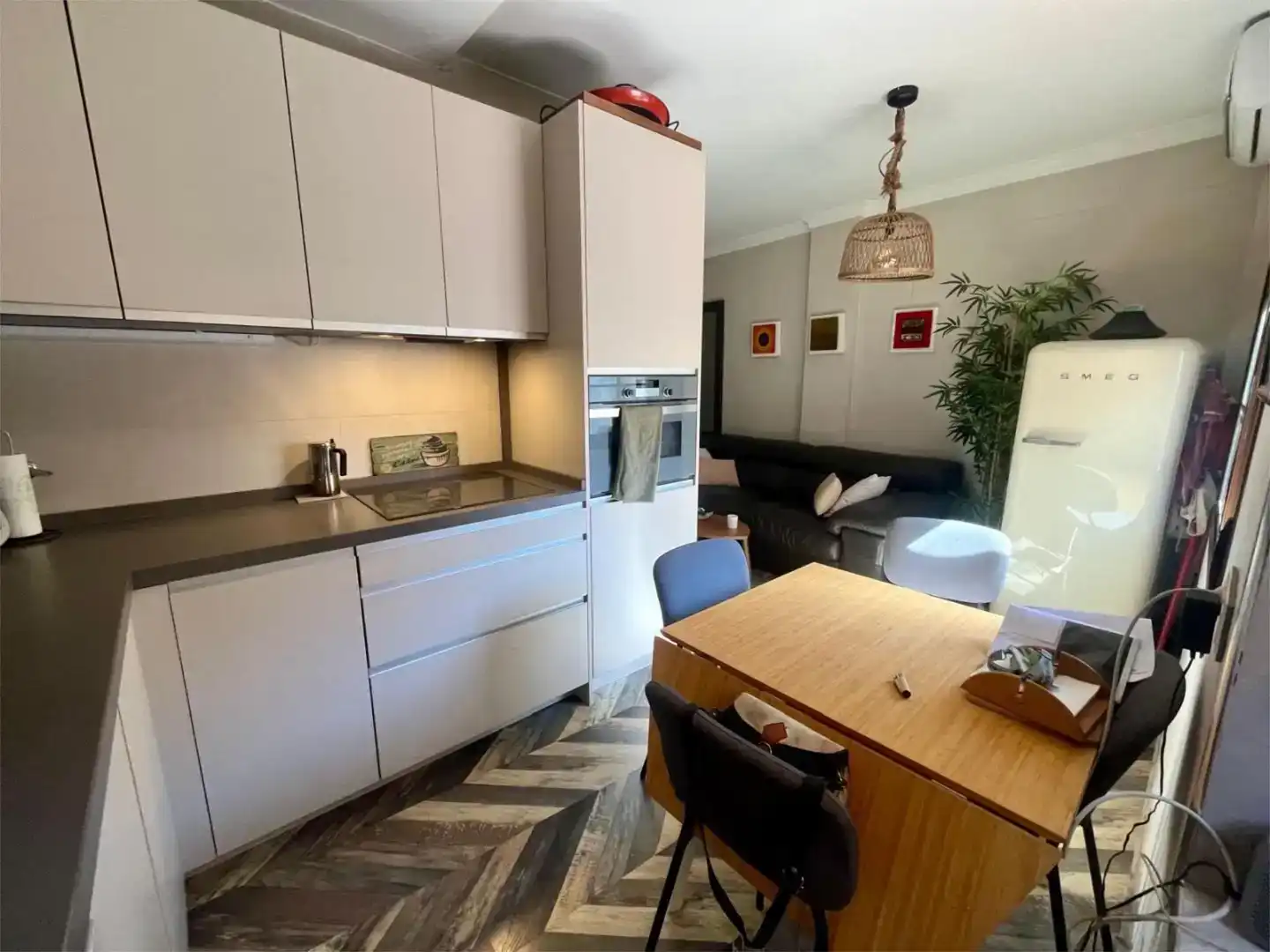 Küche von Wohnung zur Miete in Mijas mit Klimaanlage, Parkett und Möbliert