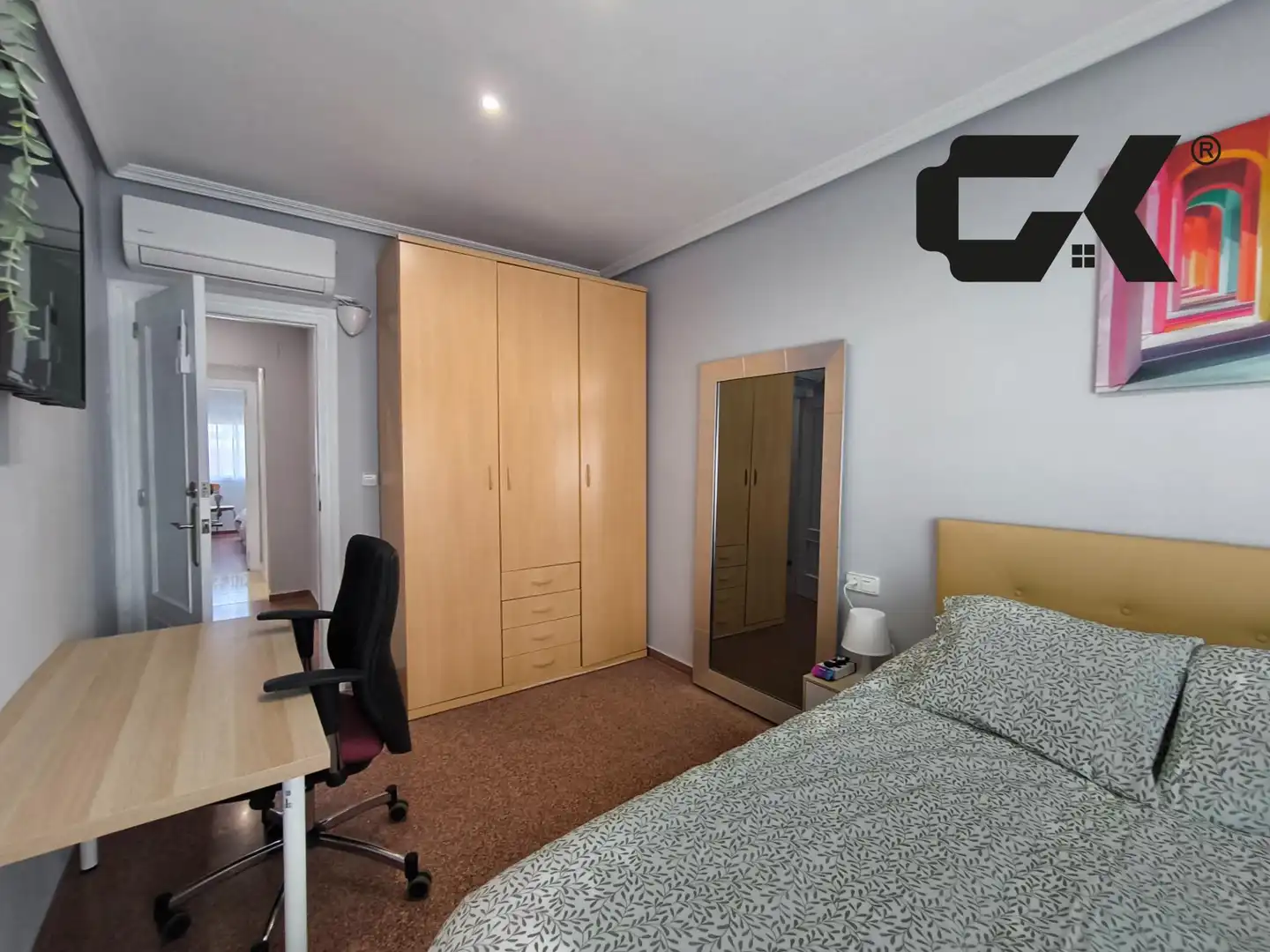 Bedroom of Flat for share in San Javier  with Air Conditioner