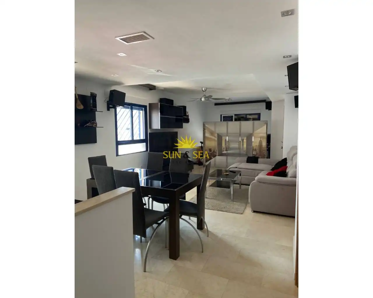 Living room of Apartments for rent in El Campello  with Air Conditioner, Heating and Private garden
