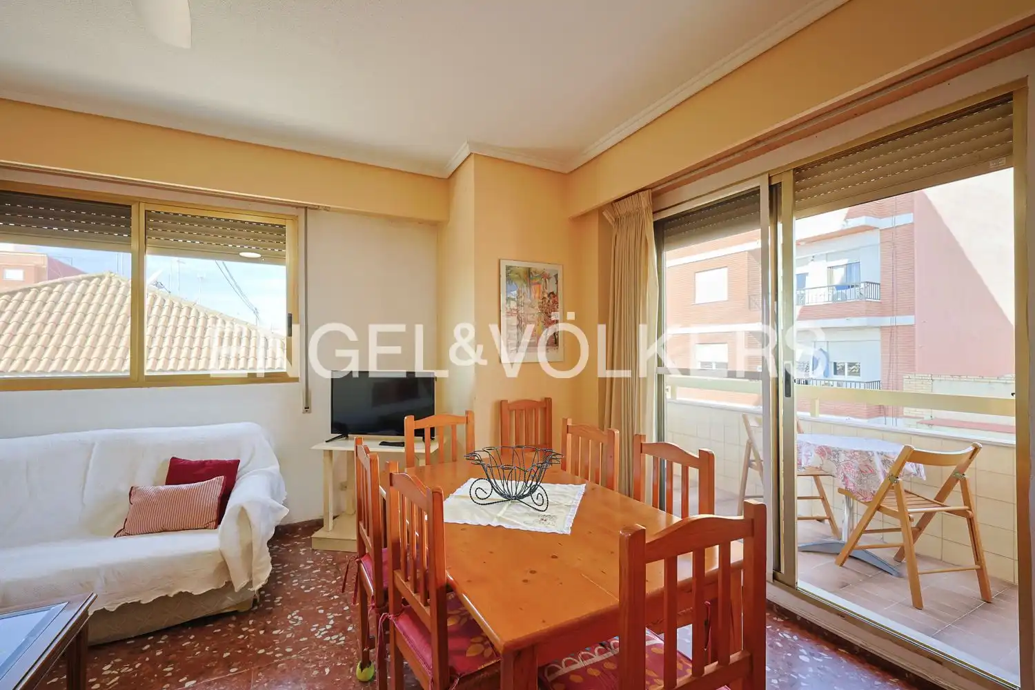 Wohnzimmer von Wohnung zur Miete in Valencia mit Klimaanlage, Heizung und Möbliert