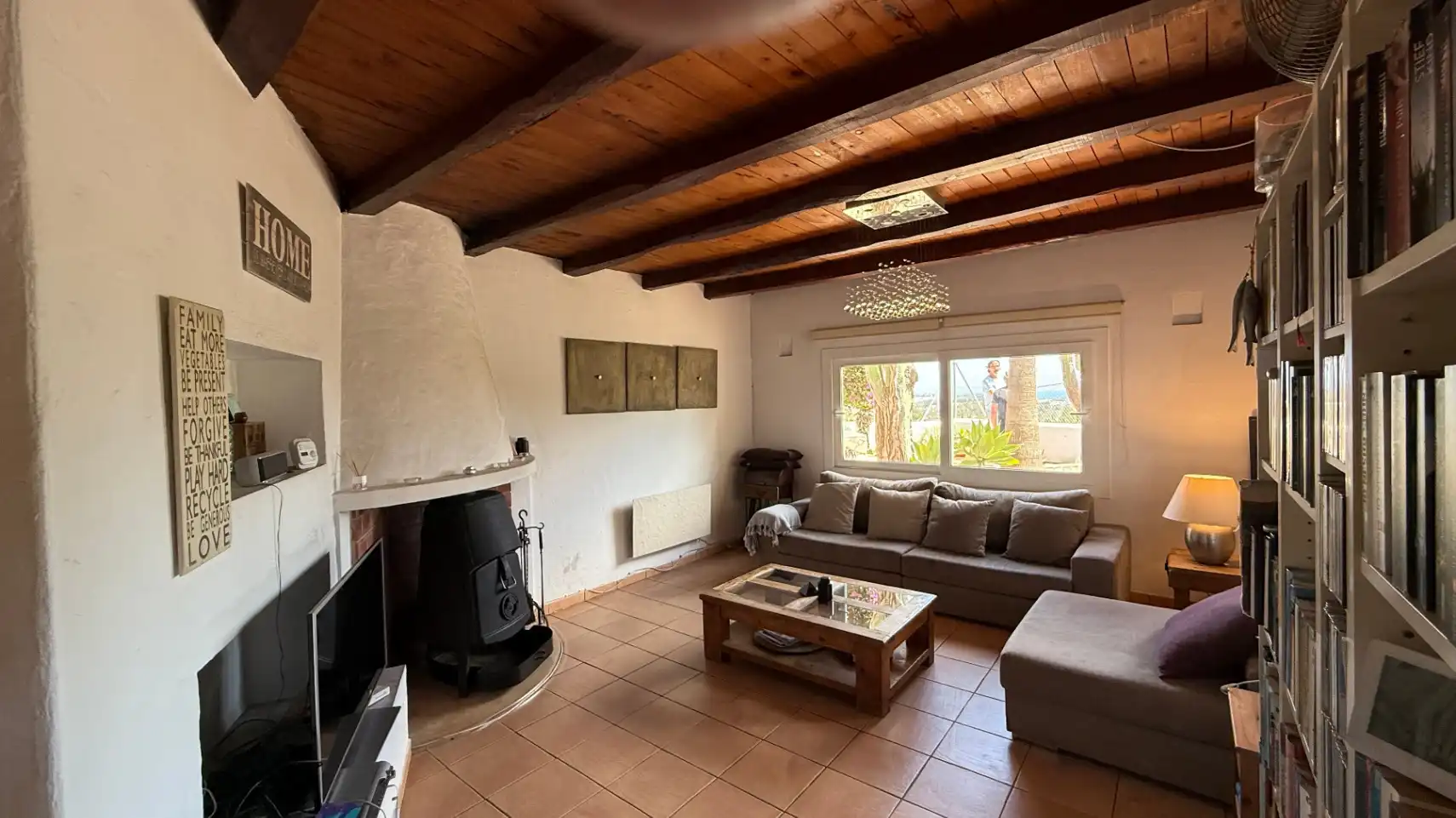 Living room of Houses for sale in Sant Antoni de Portmany  with Air Conditioner, Heating and Private garden