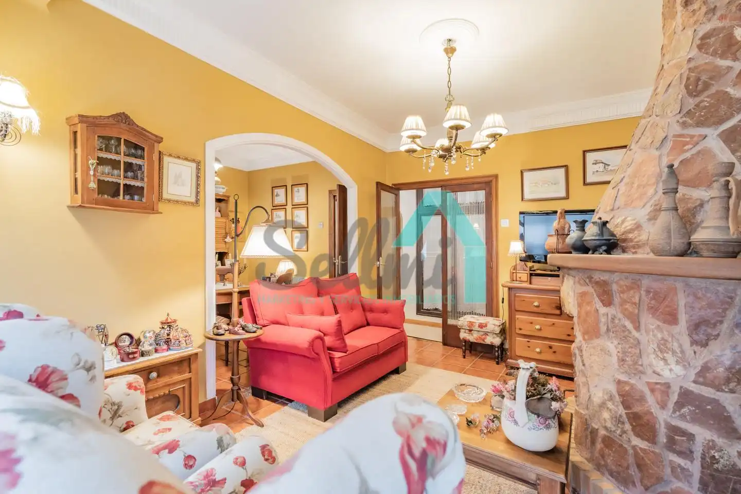 Sala de estar de Piso en venta en Mieres (Asturias) con Calefacción y Parquet