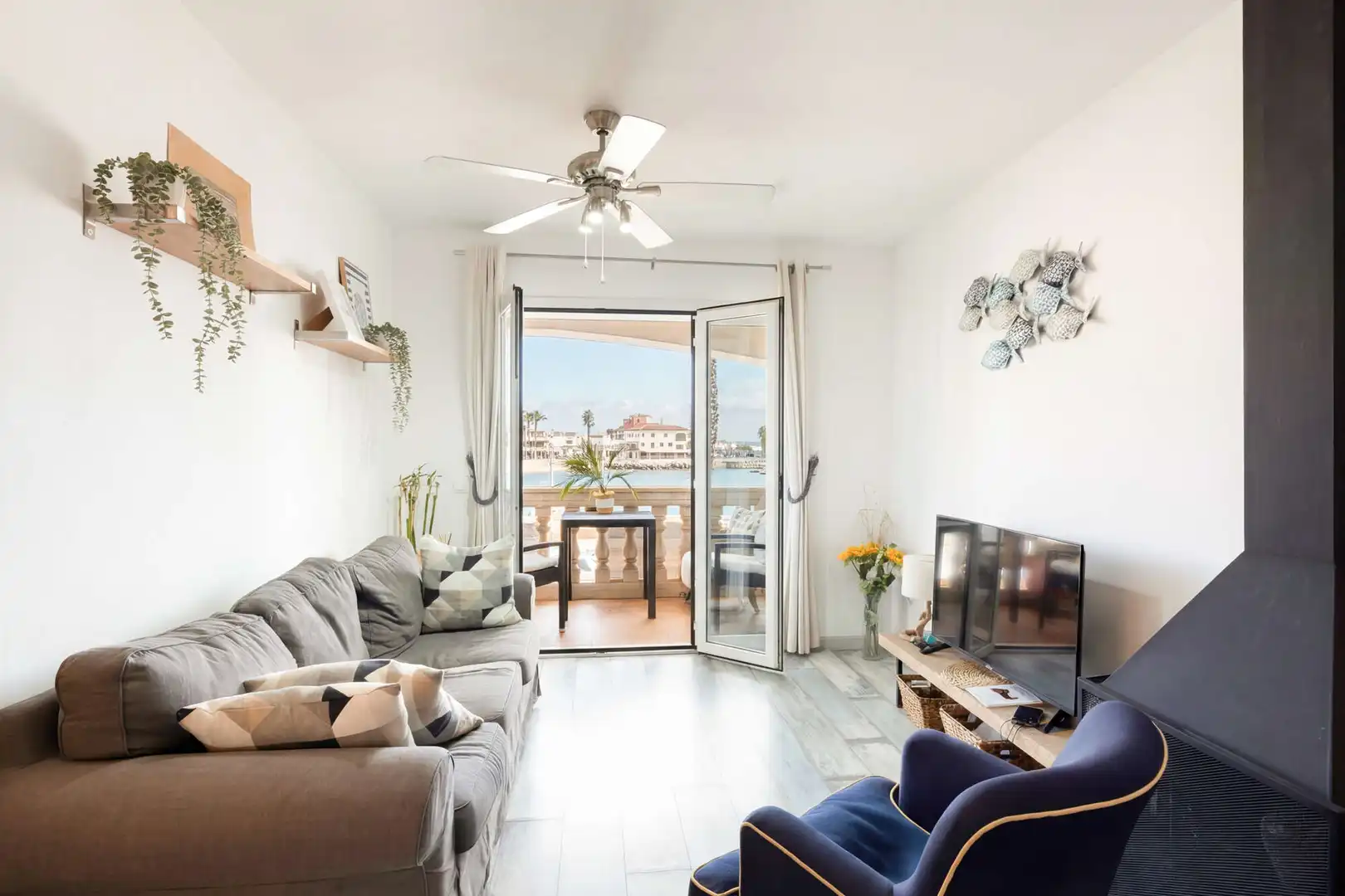 Sala de estar de Piso en venta en  Palma de Mallorca con Terraza, Amueblado y Balcón