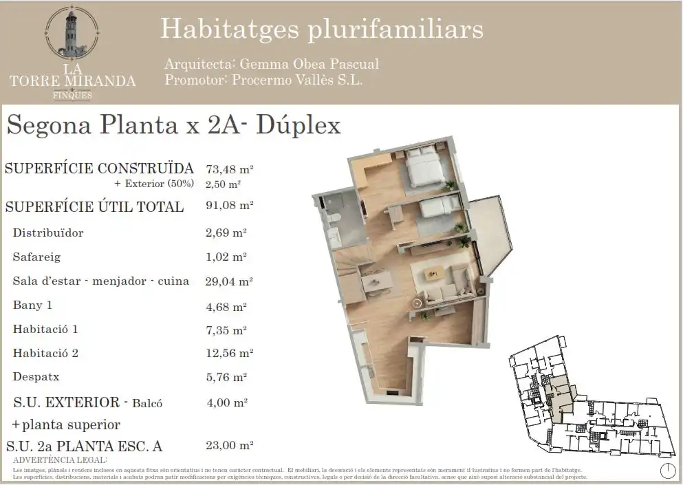 Dúplex d'obra nova amb terrassa en venda a Carrer Montseny 19, imagen 2