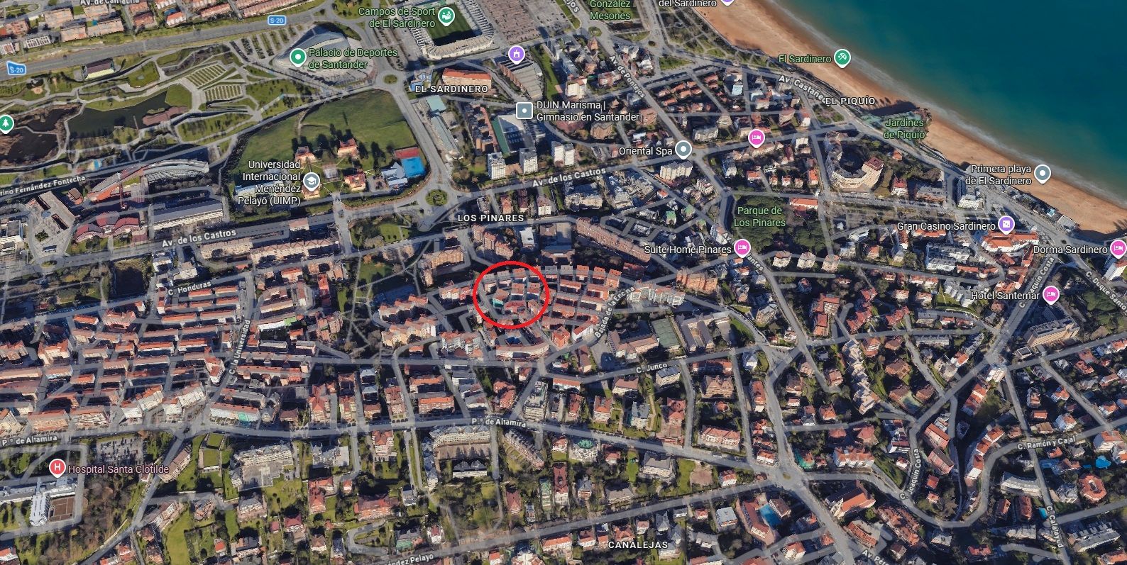 Vista exterior de Pis en venda en Santander amb Calefacció, Terrassa i Moblat