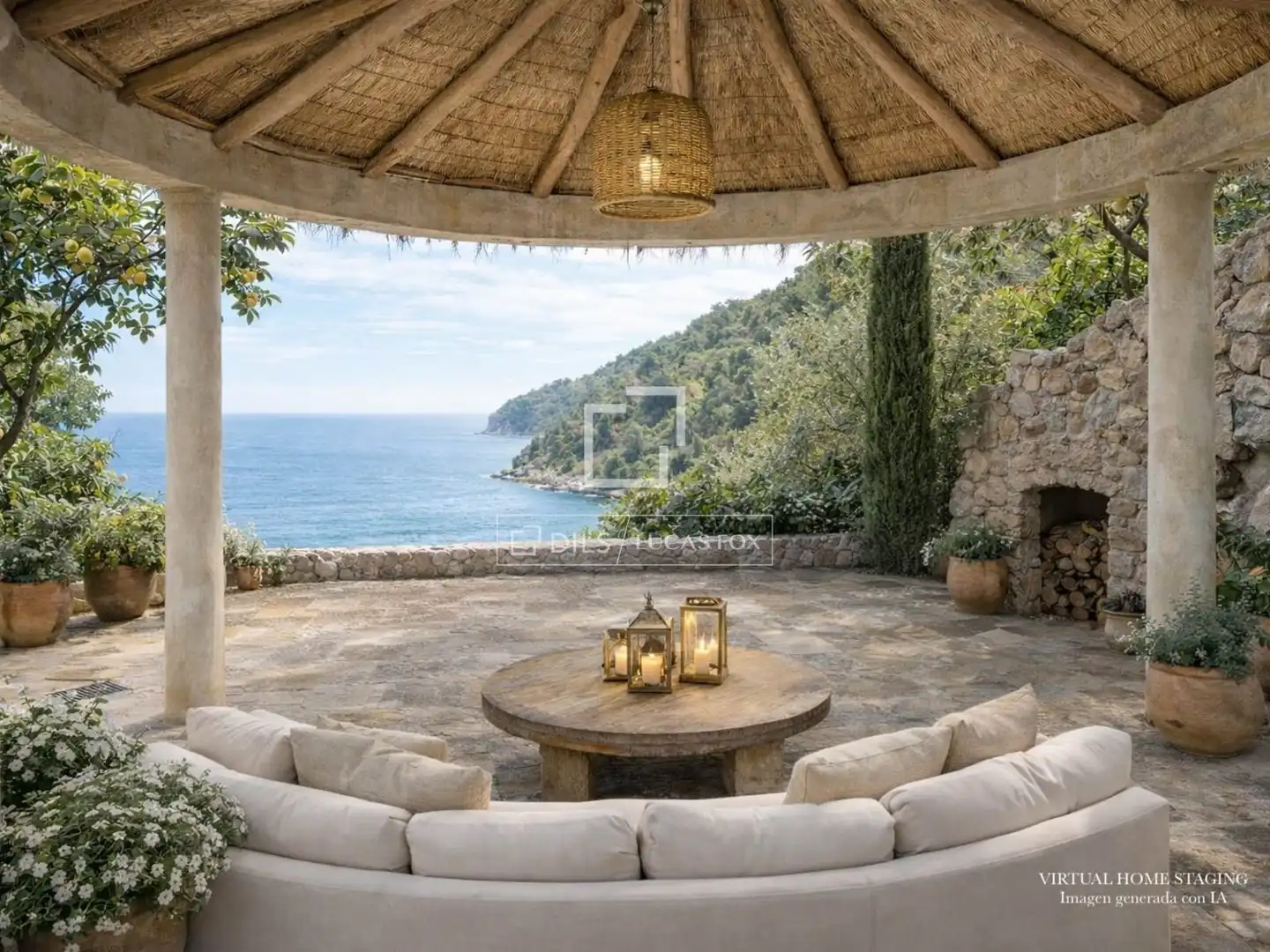 Terraza de Finca rústica en venta en Banyalbufar con Jardín privado y Piscina