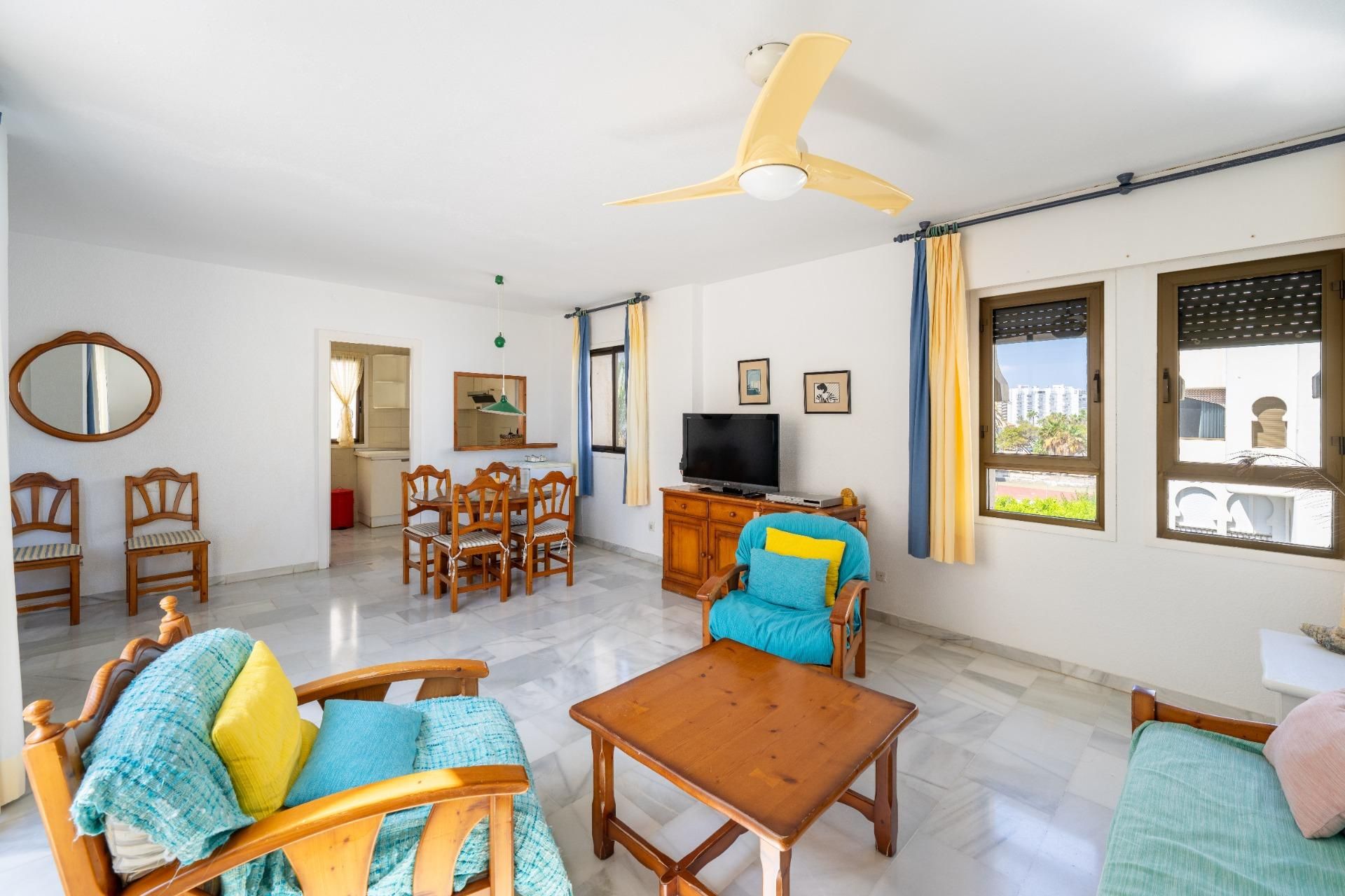 Living room of Attic for sale in Roquetas de Mar  with Private garden, Terrace and Community pool