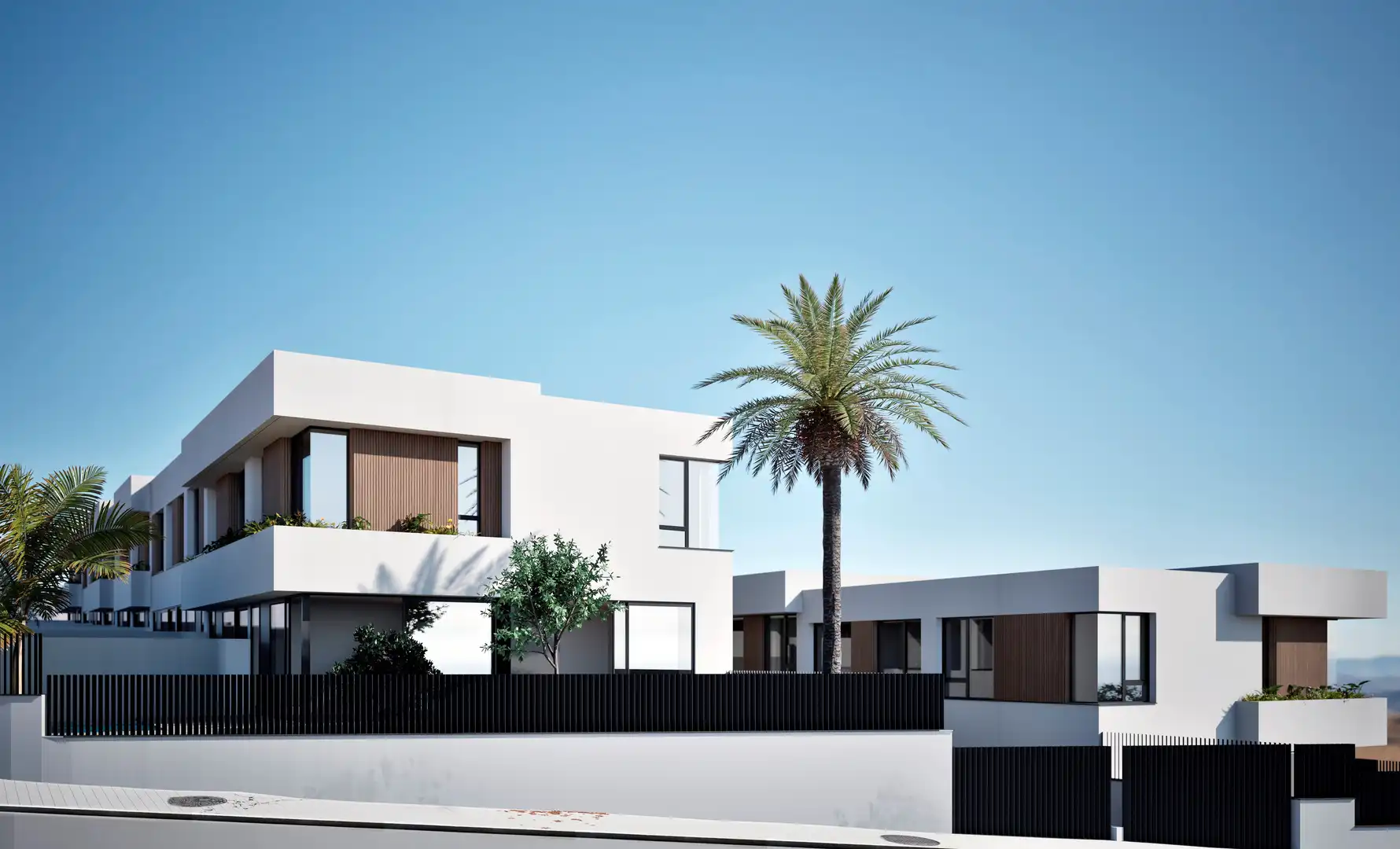 Außenansicht von Einfamilien-Reihenhaus zum Verkauf in Güímar mit Privatgarten, Terrasse und Abstellraum