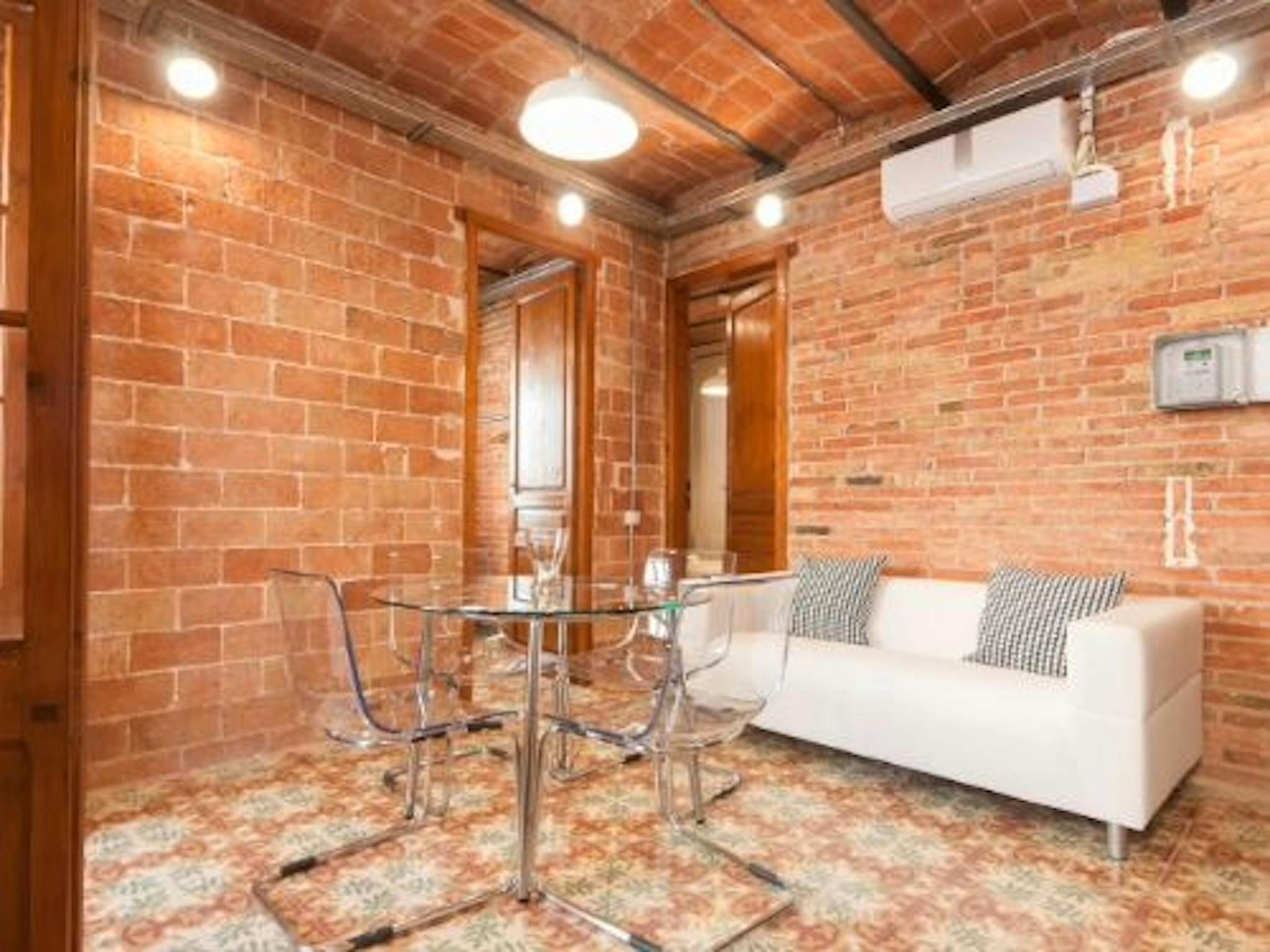 Sala d'estar de Pis de lloguer en  Barcelona Capital amb Aire condicionat, Calefacció i Moblat