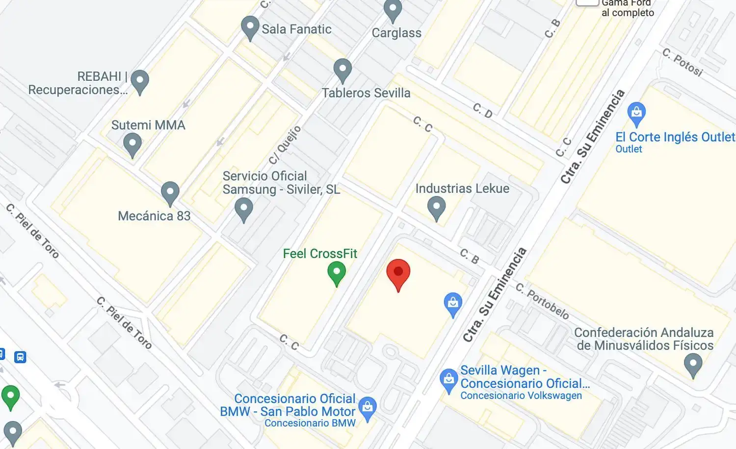 Exterior view of Industrial buildings for rent in Sevilla