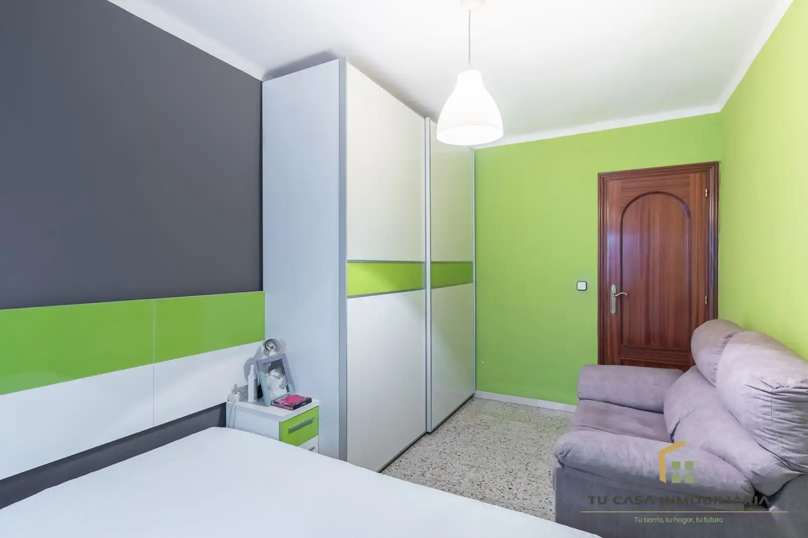Schlafzimmer von Wohnung zum Verkauf in Badalona mit Klimaanlage, Heizung und Möbliert
