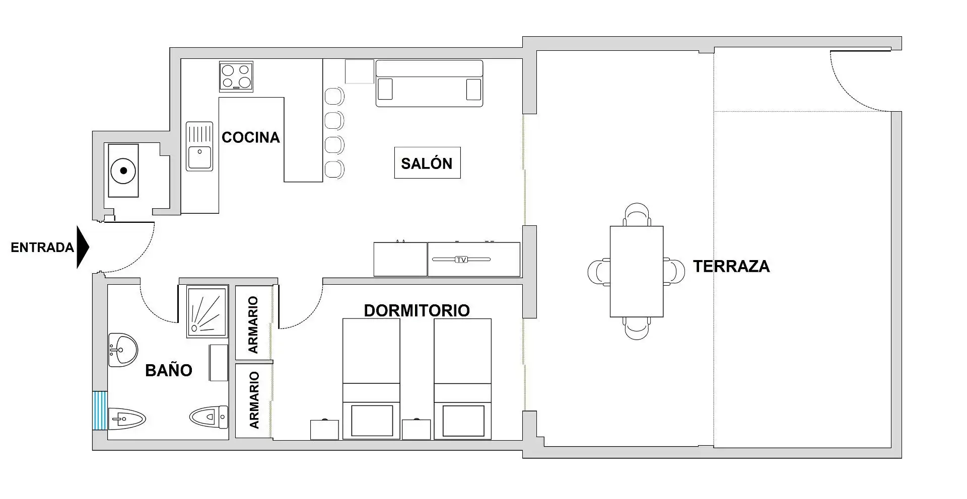 Apartamento de alquiler en Arona con Terraza, Amueblado y Piscina comunitaria