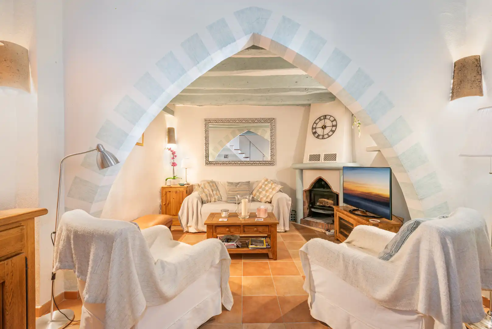 Living room of Detached homes for sale in Pollença  with Air Conditioner and Furnished