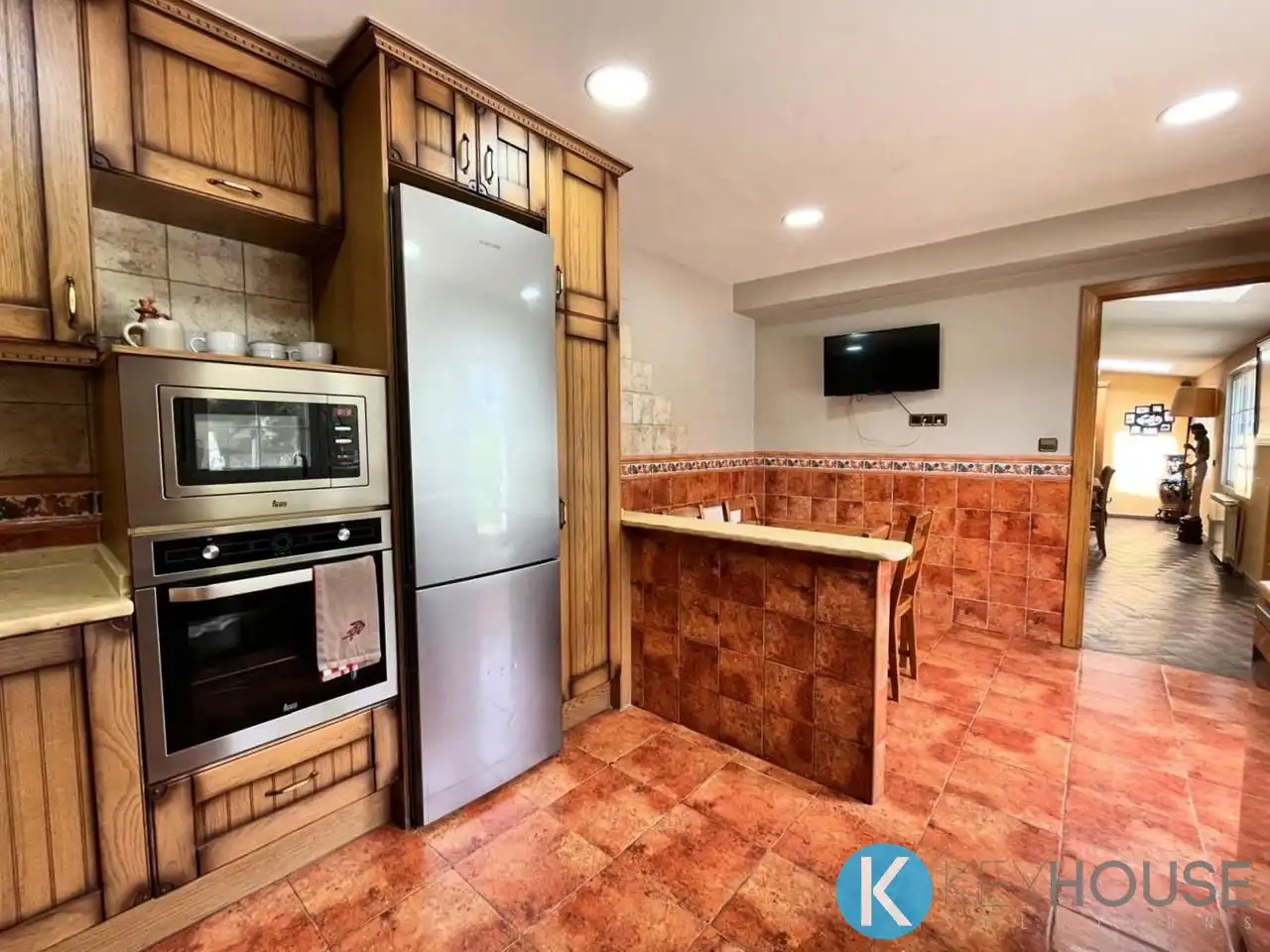 Cocina de Casa o chalet en venta en Villar del Olmo con Aire acondicionado, Jardín privado y Piscina
