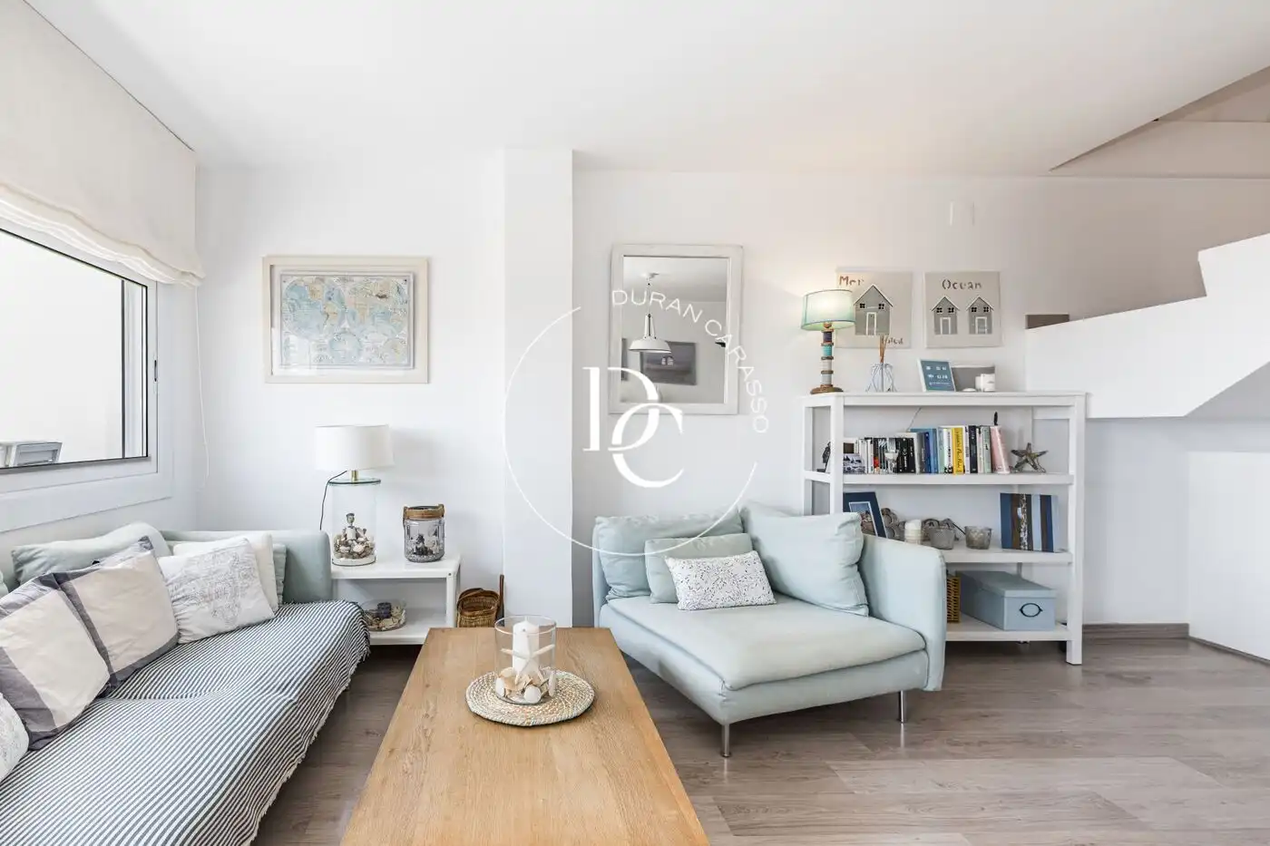Wohnzimmer von Maisonette zum Verkauf in Sitges mit Klimaanlage, Heizung und Privatgarten