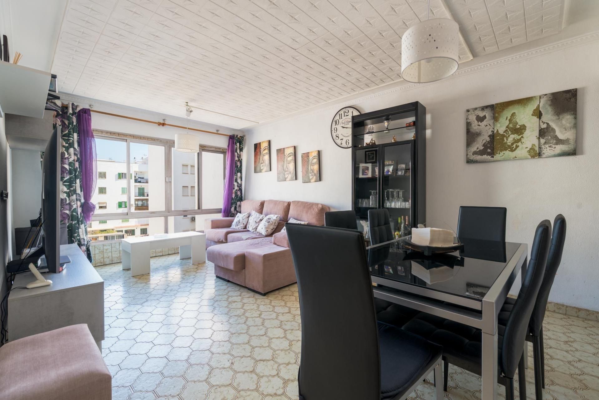 Sala d'estar de Pis en venda en  Palma de Mallorca amb Balcó