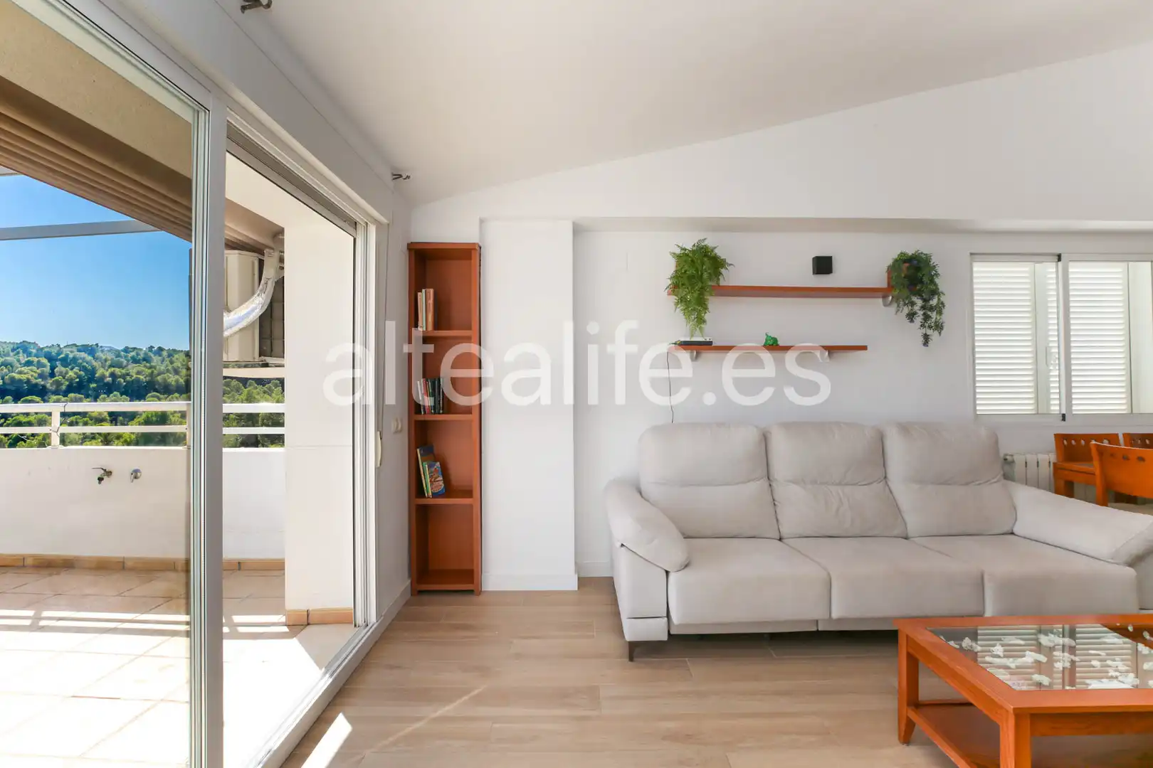 Wohnzimmer von Wohnungen zur Miete in Altea mit Klimaanlage, Heizung und Terrasse