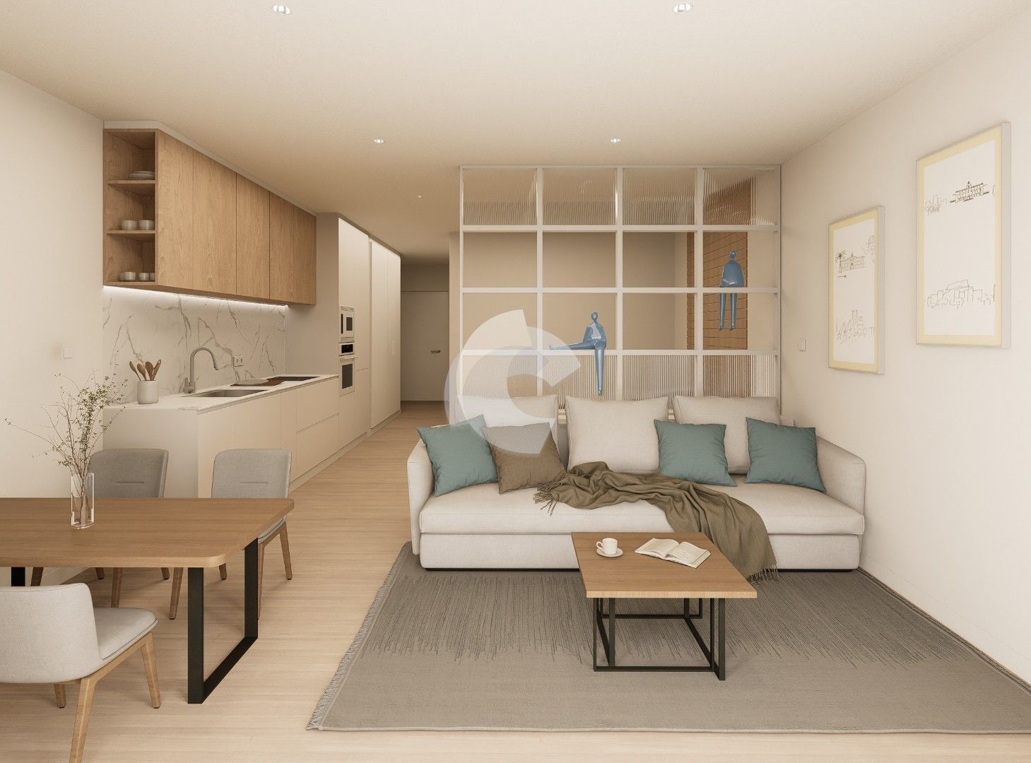 Sala d'estar de Estudi en venda en A Coruña Capital 