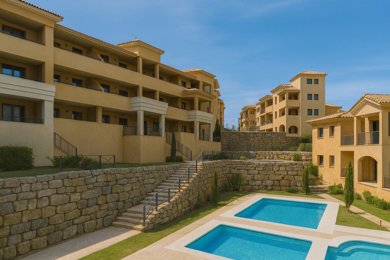 Vista exterior de Edificio en venta en La Línea de la Concepción con Alarma y Piscina comunitaria