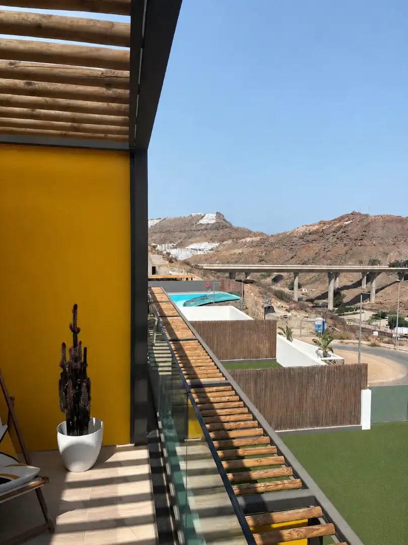 Vista exterior de Pis de lloguer en Mogán amb Aire condicionat, Traster i Moblat