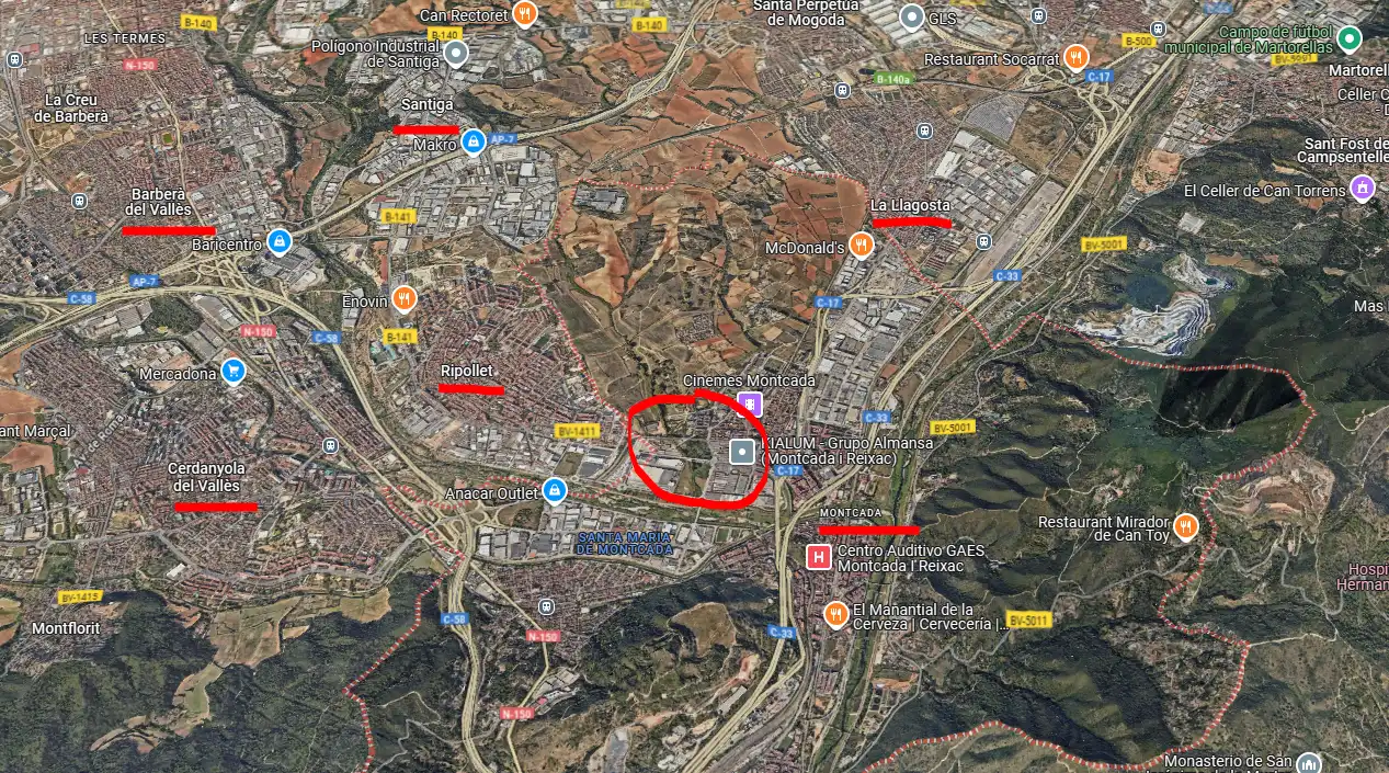 Nau industrial de lloguer a Mas Rampinyo - Montcada Nova - Carrerada