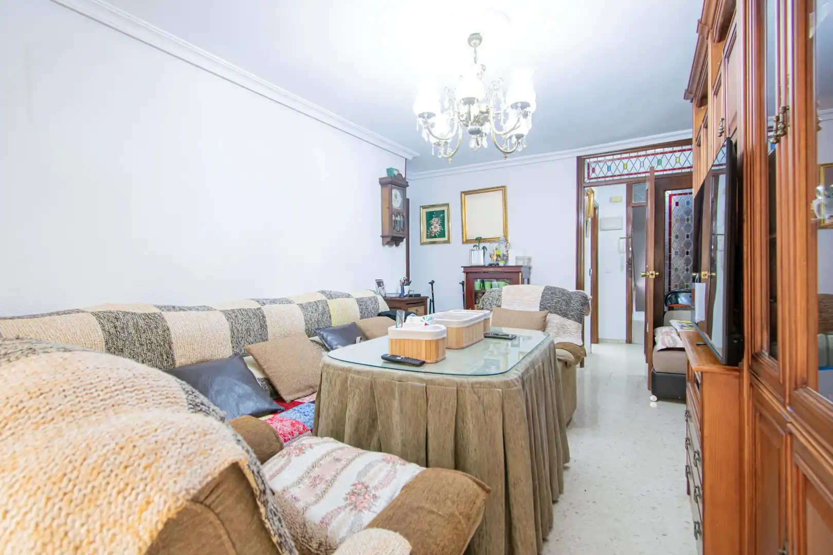 Sala de estar de Piso en venta en Sevilla con Aire acondicionado, Calefacción y Balcón