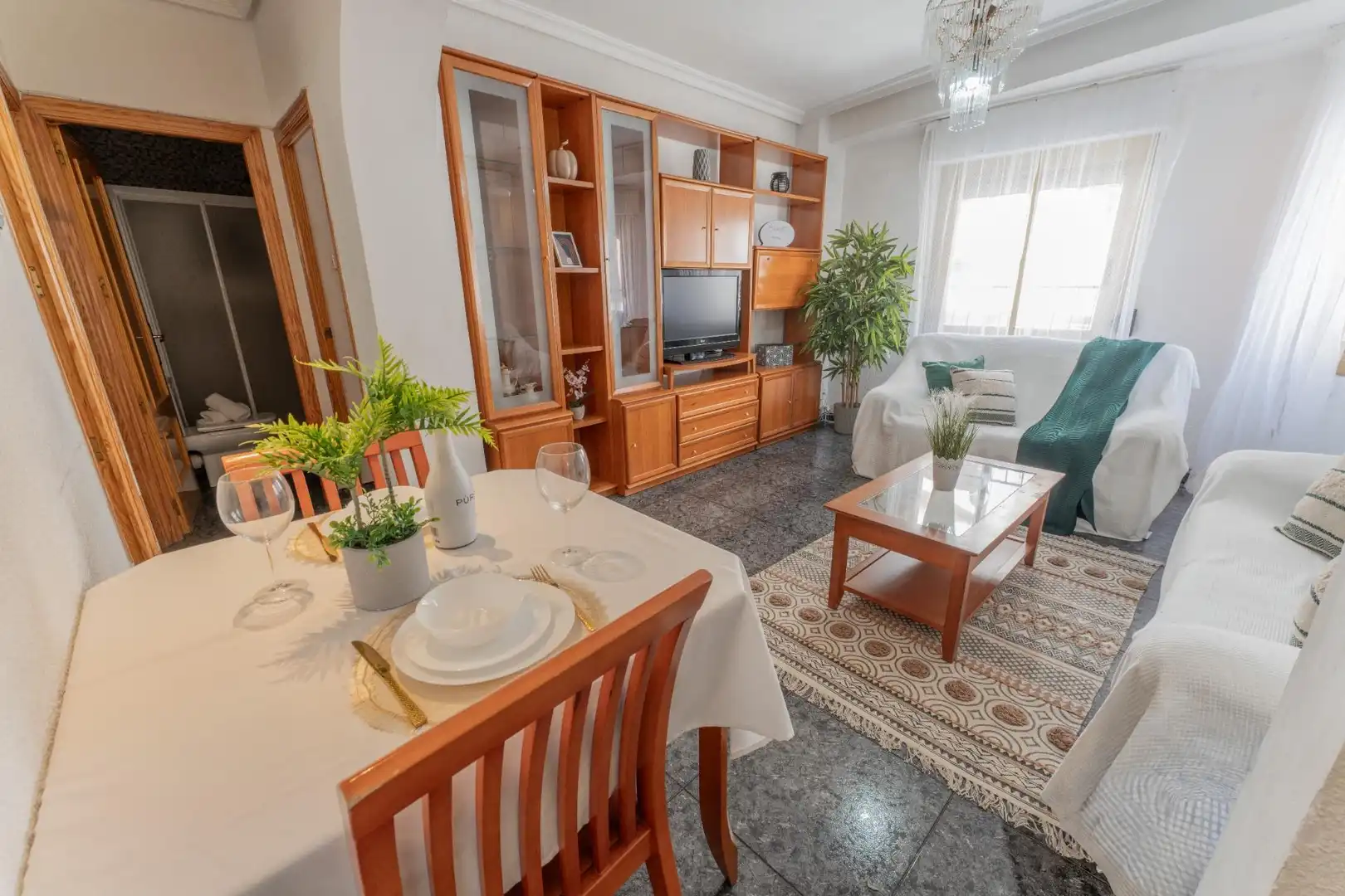 Sala de estar de Piso en venta en Elche / Elx con Amueblado