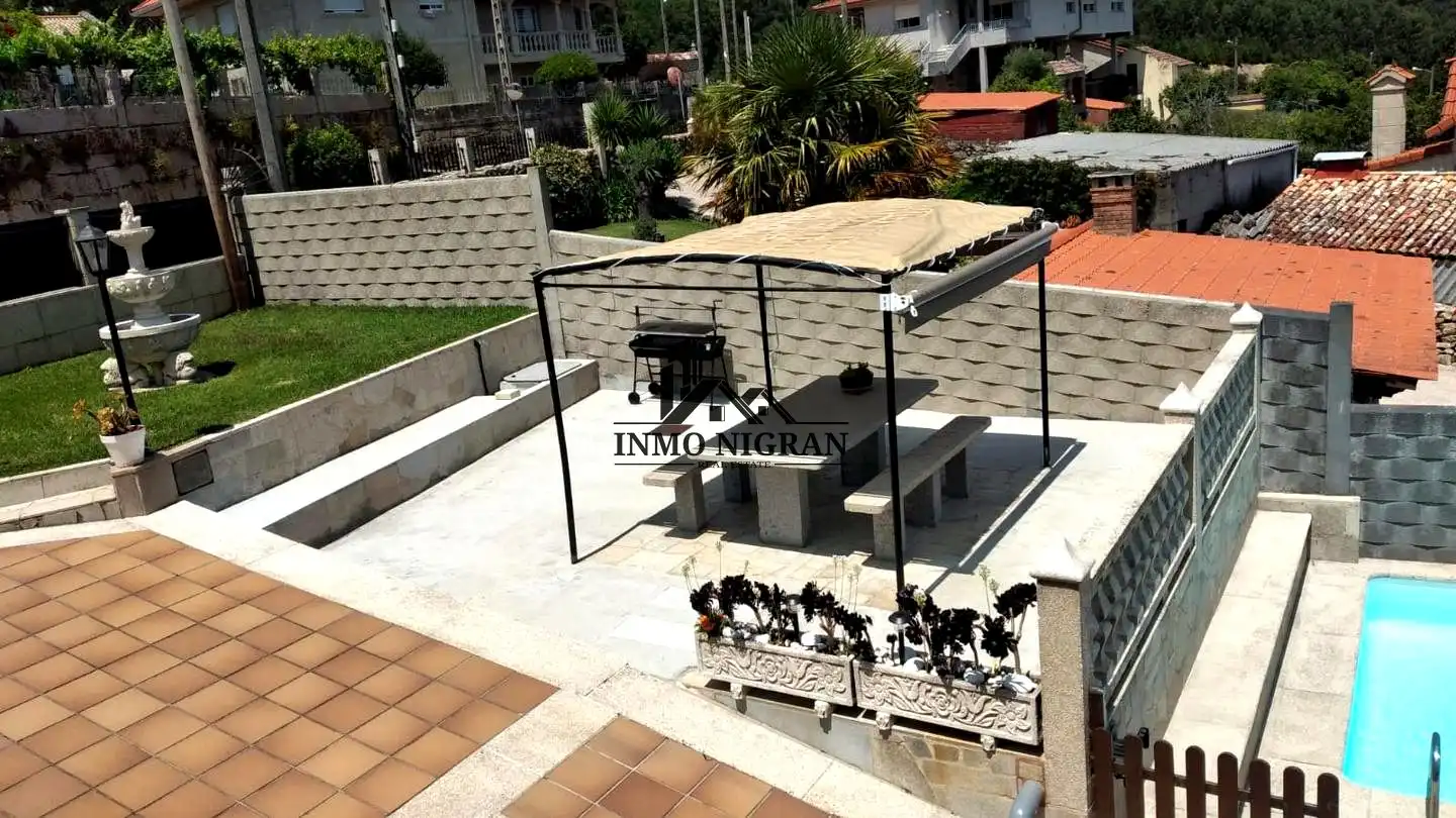 Terrace of Houses for rent in Baiona  with Private garden, Swimming Pool and Balcony