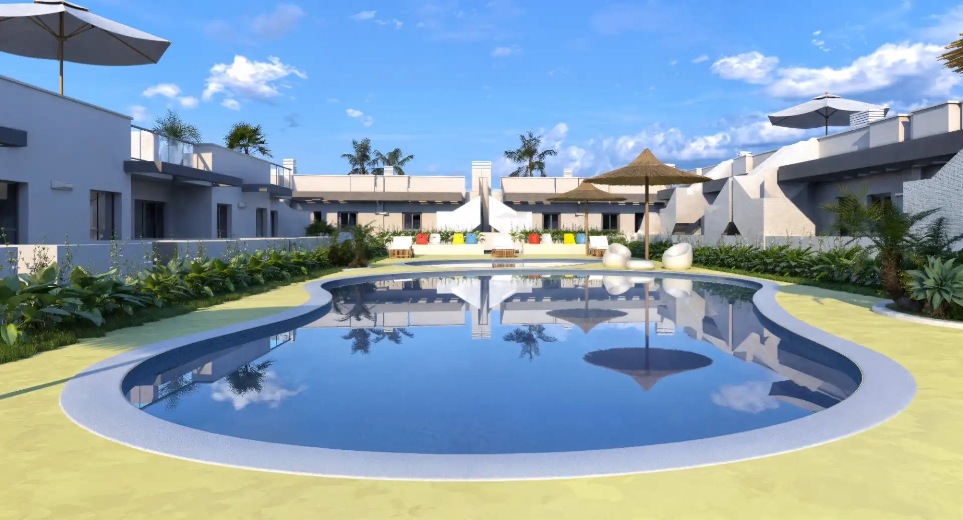 Neubau-Reihenhaus mit Pool zum Verkauf in Carrer Benimeli
