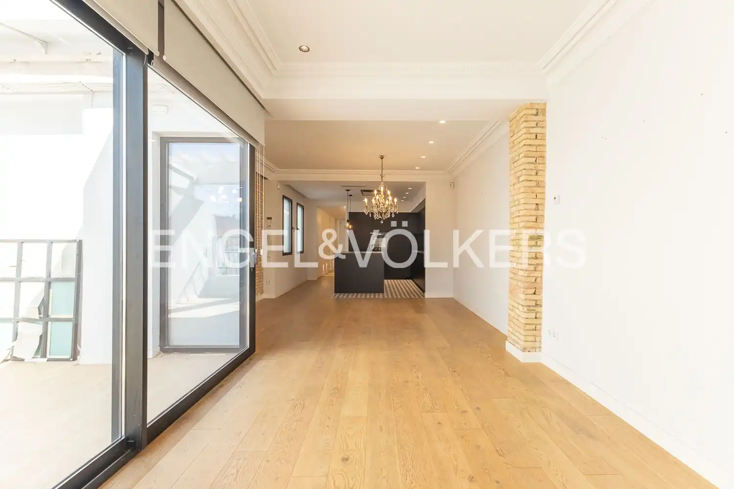 Dining room of Attic for rent in Valencia  with Air Conditioner, Heating and Terrace