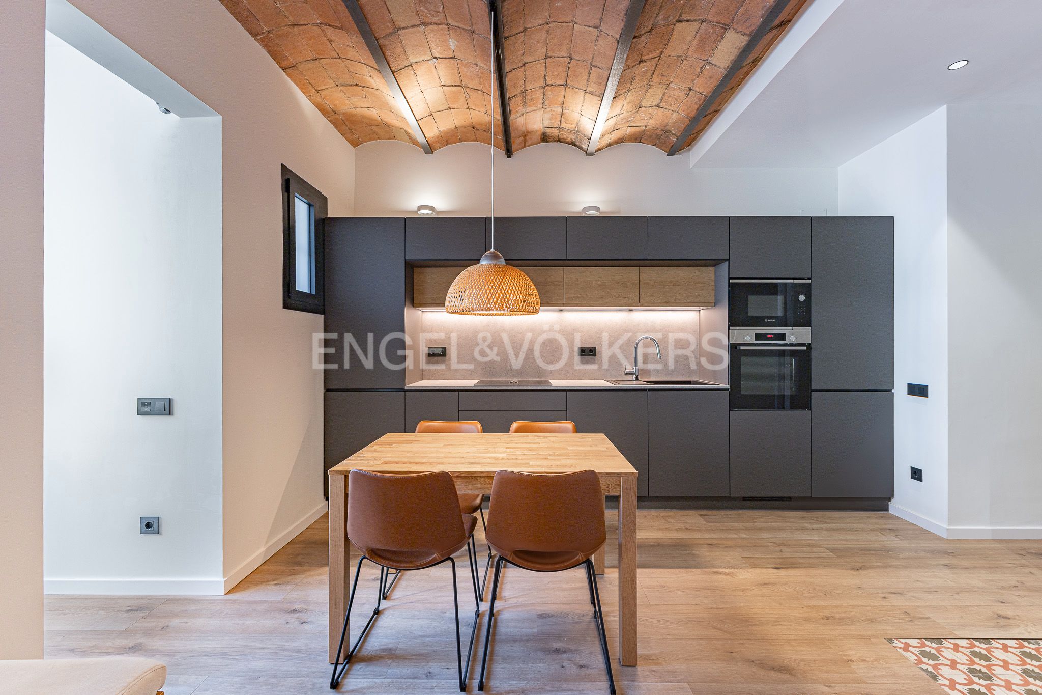 Kitchen of Apartment for sale in  Barcelona Capital  with Air Conditioner and Heating