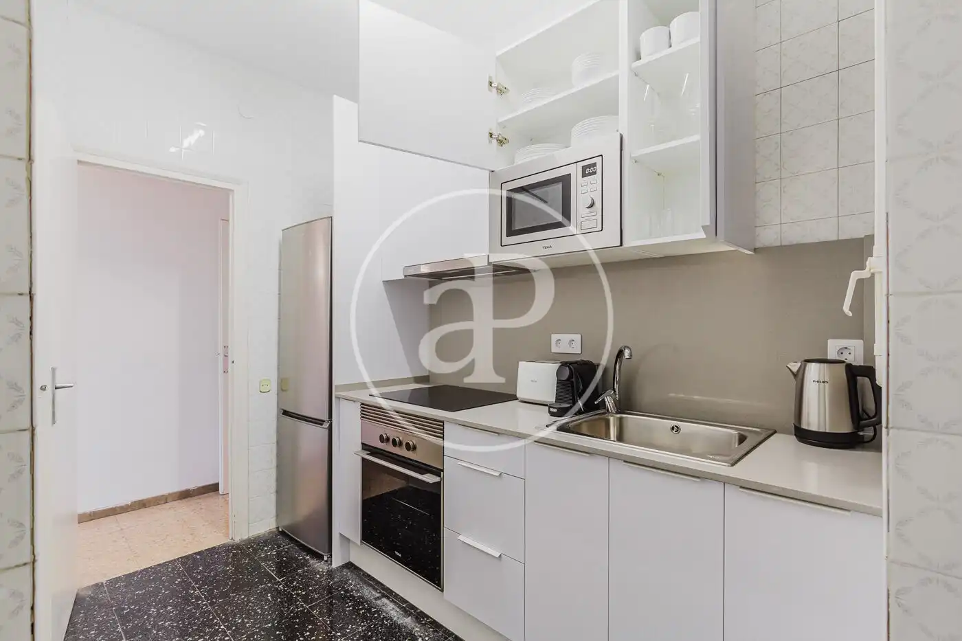 Kitchen of Flat for rent in Barcelona  with Air Conditioner, Heating and Furnished