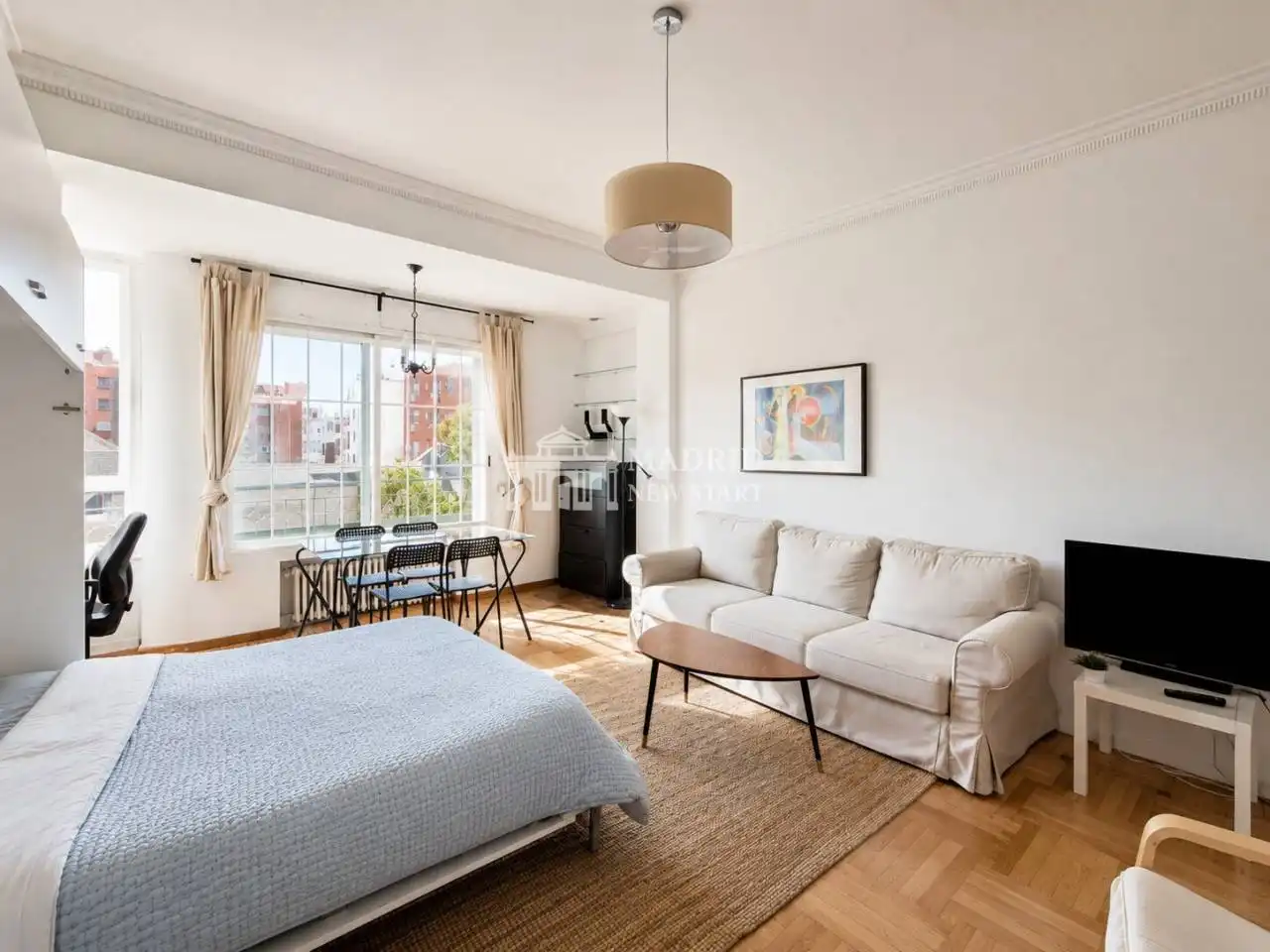 Habitación de Estudio de alquiler en Madrid con Aire acondicionado, Calefacción y Parquet