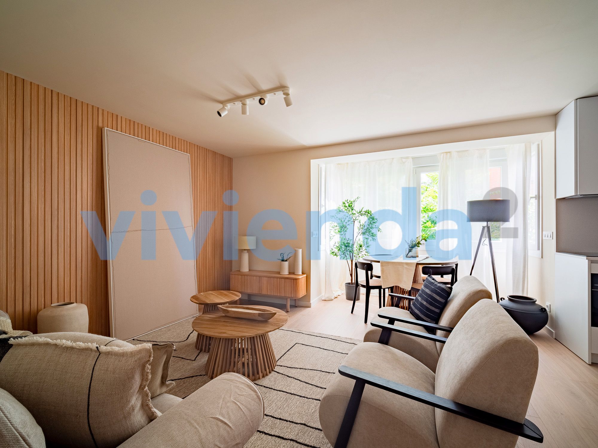 Sala d'estar de Pis de lloguer en  Madrid Capital amb Aire condicionat, Calefacció i Balcó