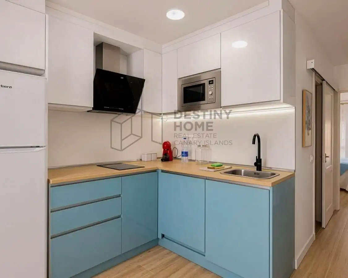 Cocina de Apartamento en venta en Pájara con Aire acondicionado, Jardín privado y Piscina comunitaria