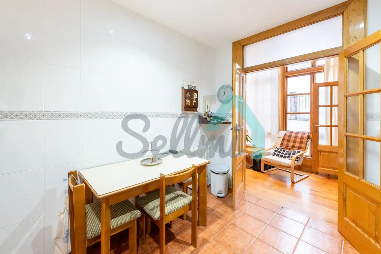 Kitchen of Flat for sale in Oviedo   with Heating, Parquet flooring and Terrace