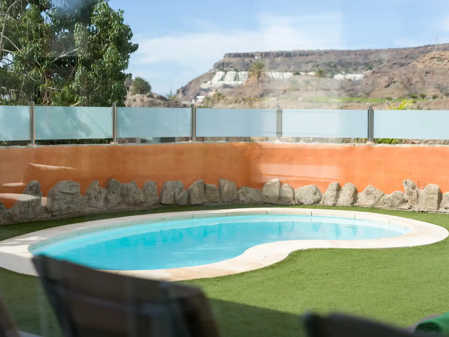 Piscina de Casa o xalet de lloguer en Mogán amb Aire condicionat, Calefacció i Jardí privat